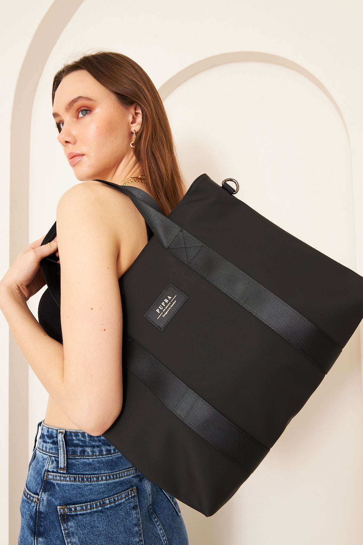 Yaga Large X Tote Bag - Black