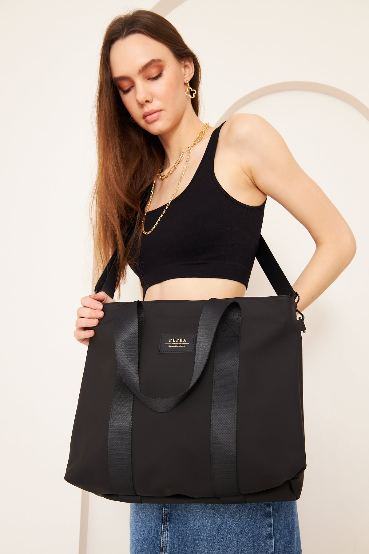 Yaga Large X Tote Bag - Black